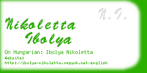 nikoletta ibolya business card